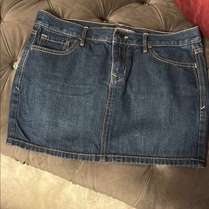 Old Navy Blue Tan Mini Pencil Skirt Casual